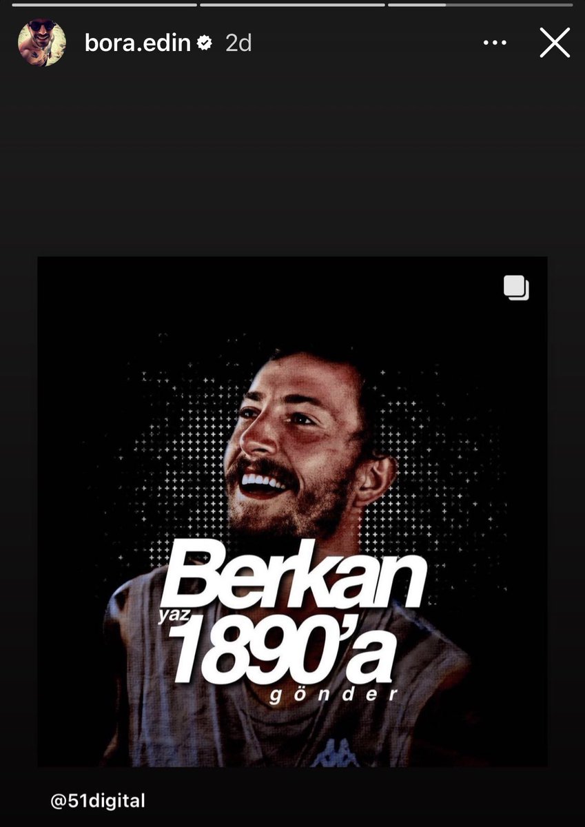 Bu akşamki oylamada desteğimiz Berkan ile 👊🏻 Akşam oylama açıldığında Berkan yazıp 1890'a gönderiyoruz! ⚡

[ #BoraEdin #BerkanKarabulut | #TeamEdin #BKFC ]
