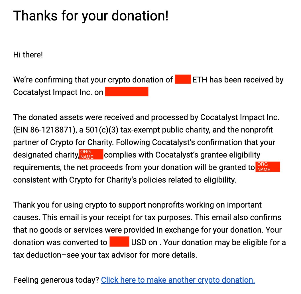 Crypto for Charity by FreeWill tweet media
