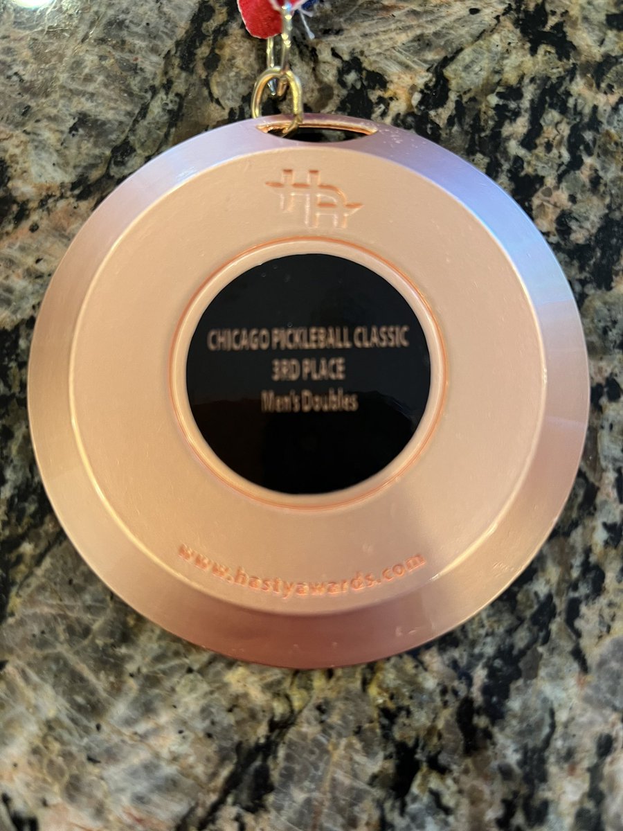 oconnell21's tweet photo. Successful Sunday at the World Pickleball Tour (WPT) Men’s Doubles event at Fabbrini Park in Hoffman Estates.  We took third place 🥉, winning some pretty cool bronze hardware.  We represented @GrayslakeNorth well with our #TheBigGame shirts.  @D127GetsReal https://t.co/EakeyaLMxe