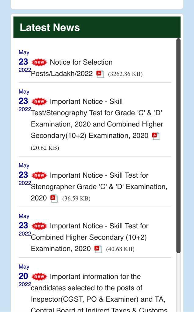 797 posts of various non-Gazetted category advertised by #SSC for #Ladakh today. Applications can be filled till 13 June 2022.
 
#Recruitment #Leh #Kargil 
<a href="/LAHDC_LEH/">LAHDC LEH</a> @LAHDC_K <a href="/LadakhSecretary/">Secretary UT Ladakh</a> @IgpLadakh
