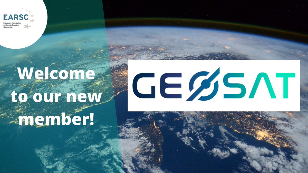 earsc's tweet photo. Welcome to our new member @geosat_sat!👏 

A geoinformation company unlocking #EO’s potential to understand our🌍&amp; transform it for the better. They use high quality imagery🛰️ &amp; analytics expertise to help make the right decisions.

Learn more👇 
https://t.co/GcKkqLThRV https://t.co/Obi3VfiaVM