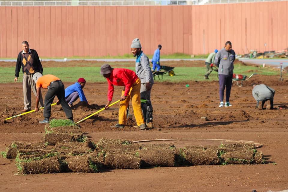 Football__Stage's tweet photo. Pitch renovations at Mmabatho Stadium. https://t.co/ti0sXGGHLR