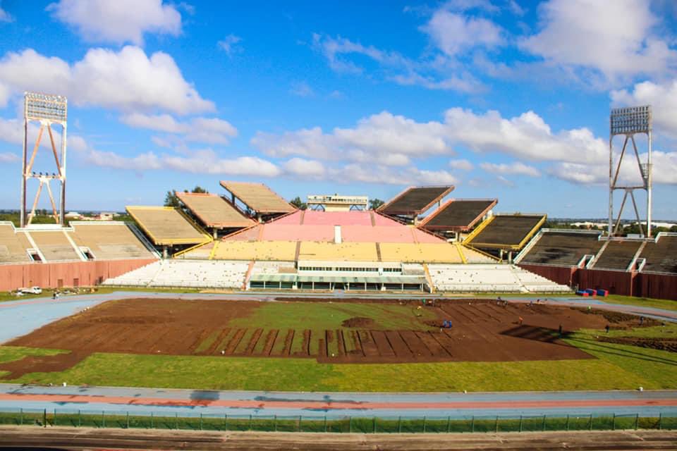 Football__Stage's tweet photo. Pitch renovations at Mmabatho Stadium. https://t.co/ti0sXGGHLR