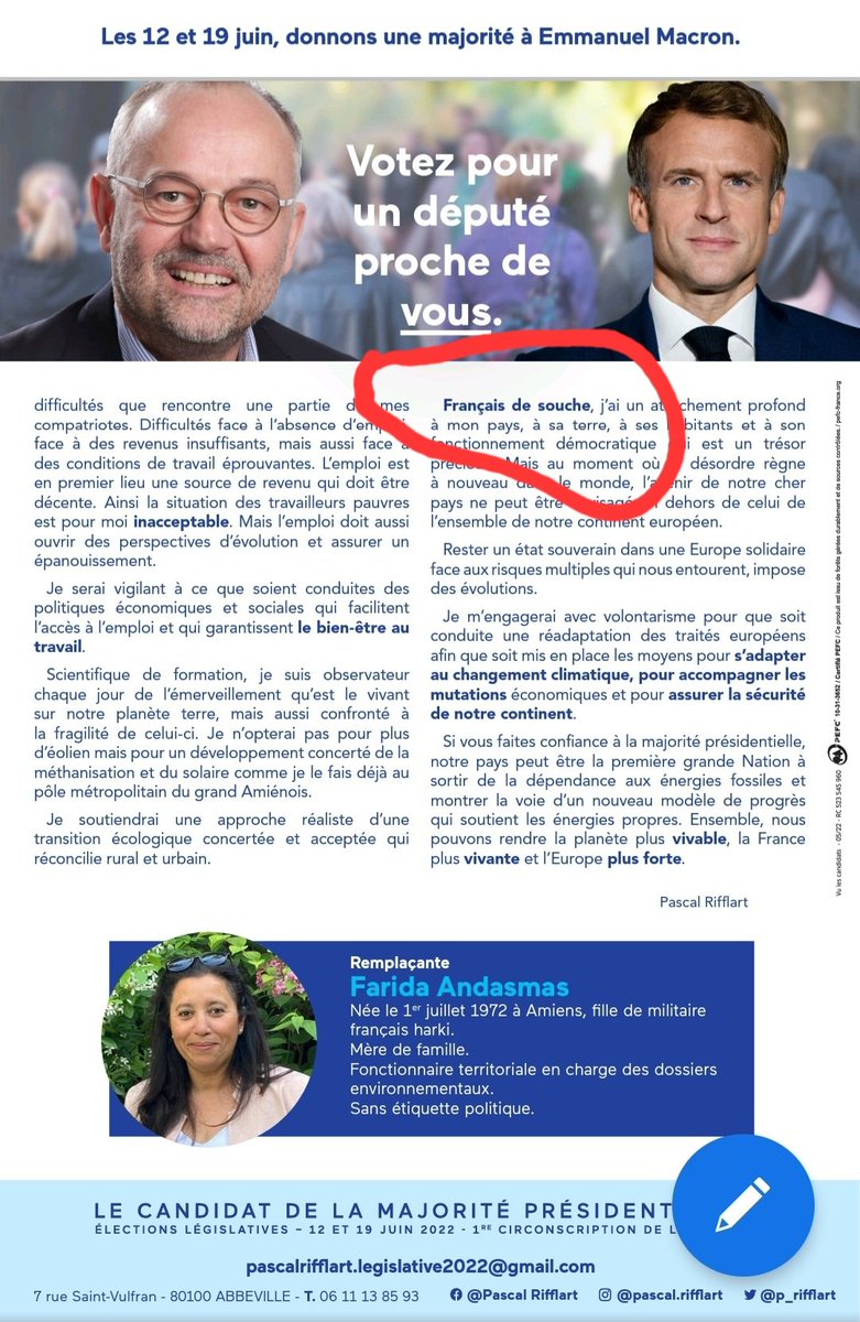 est une revue de presse в Twitter „Pascal Rifflart, candidat macroniste dans la