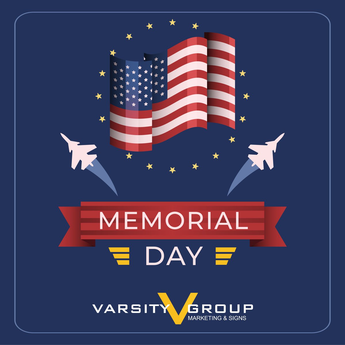 VarsityGroupDSM's tweet photo. We hope everyone has a great Memorial Day and Thank you to those who have served!
#varsitygrp
#iowa
#memorialday
#iowapride
#thankyouforyourservice https://t.co/ID38IL3TRU