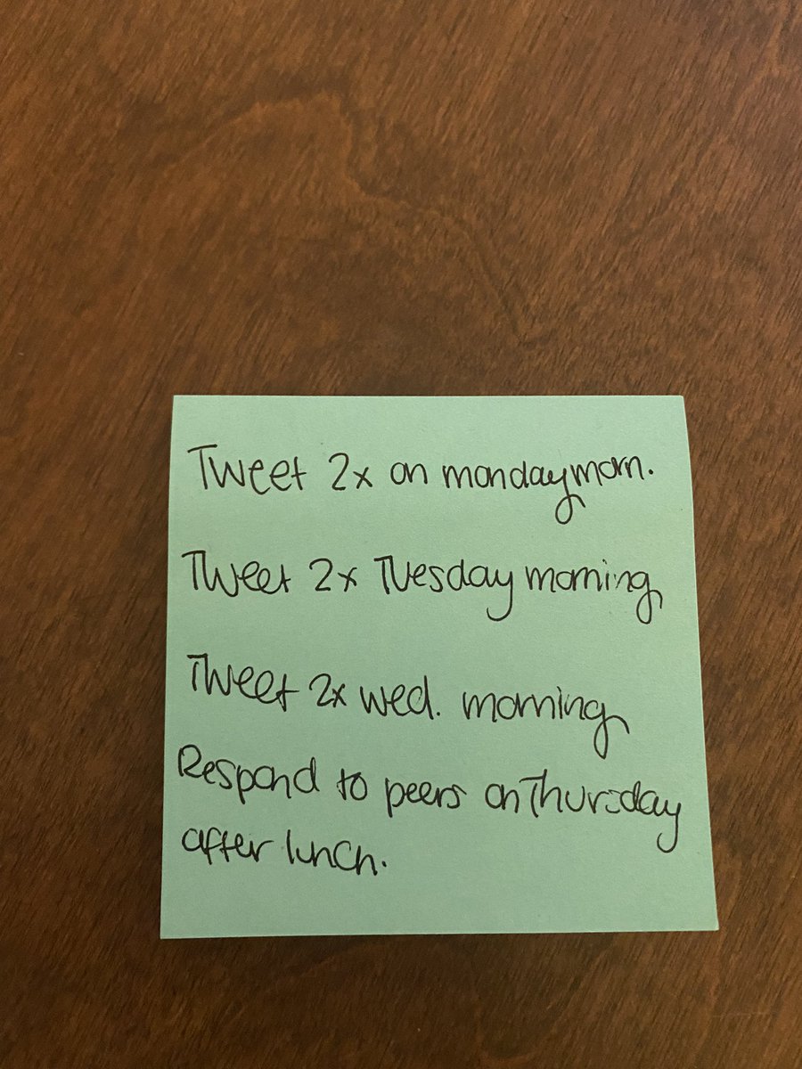 jane_e_lambert's tweet photo. #tweetbreak this is how I am strategizing my tweets this week! I donβt want to post all of my tweets on one dayβ¦ Iβll give my classmates a break! #writ318mu https://t.co/dK507e9Elt