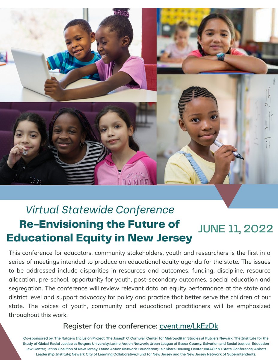 Reminder: Register for the Virtual Statewide Education Conference on 6/11. Aimed at educators, community stakeholders, youth &amp; researchers, it is the first in a series of meetings intended to produce an #educationalequity agenda for the state. 
Register:  cvent.me/LkEzDk