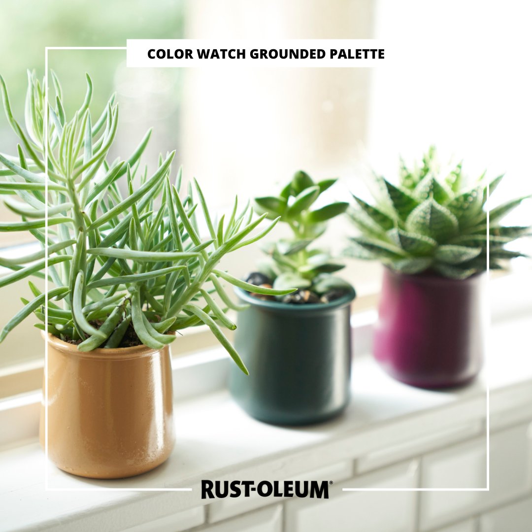 RustOleum's tweet photo. Rather than replacing kitchen decor, #SprayPaint it with our new #ROColorWatch Grounded Palette to give the #kitchen a new look! #BudgetFriendly #KitchenUpgrade  https://t.co/byb9Q94tII https://t.co/BfCrHwdt9M