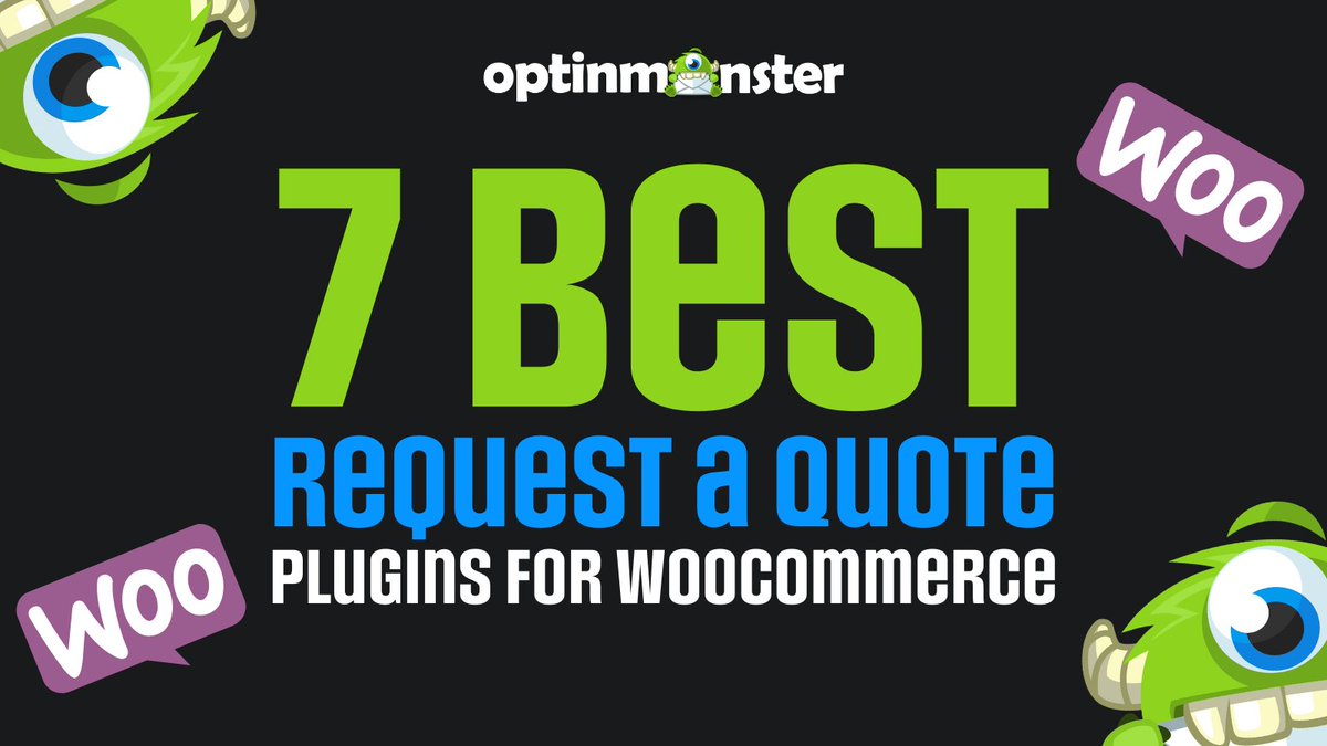 optinmonster's tweet image. Request a quote plugins let you add forms and other campaigns to your @WooCommerce site to make it easy for customers to tell you what they need.
We’ll list the best request a quote plugins for @WooCommerce along with their features and pricing: optin.to/3sSuA2R