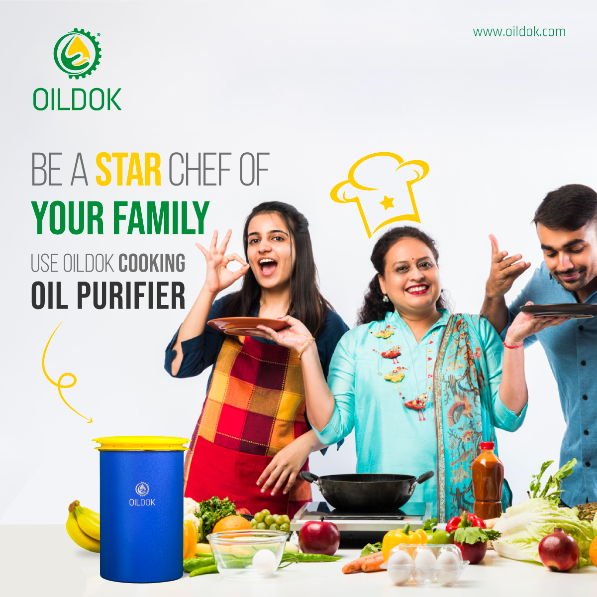 oildok's tweet photo. Be smart &amp; start using @Oildok cooking oil purifier which neutralizes all the impurities from your #oil &amp; balances the nutrition value that makes your every favorite carries &amp; dishes super healthy. 

Buy Now - https://t.co/ySUvZNlHCY

#oildok #cookingoilpurifier #cookingoil #chef https://t.co/LfvQyHvW3H