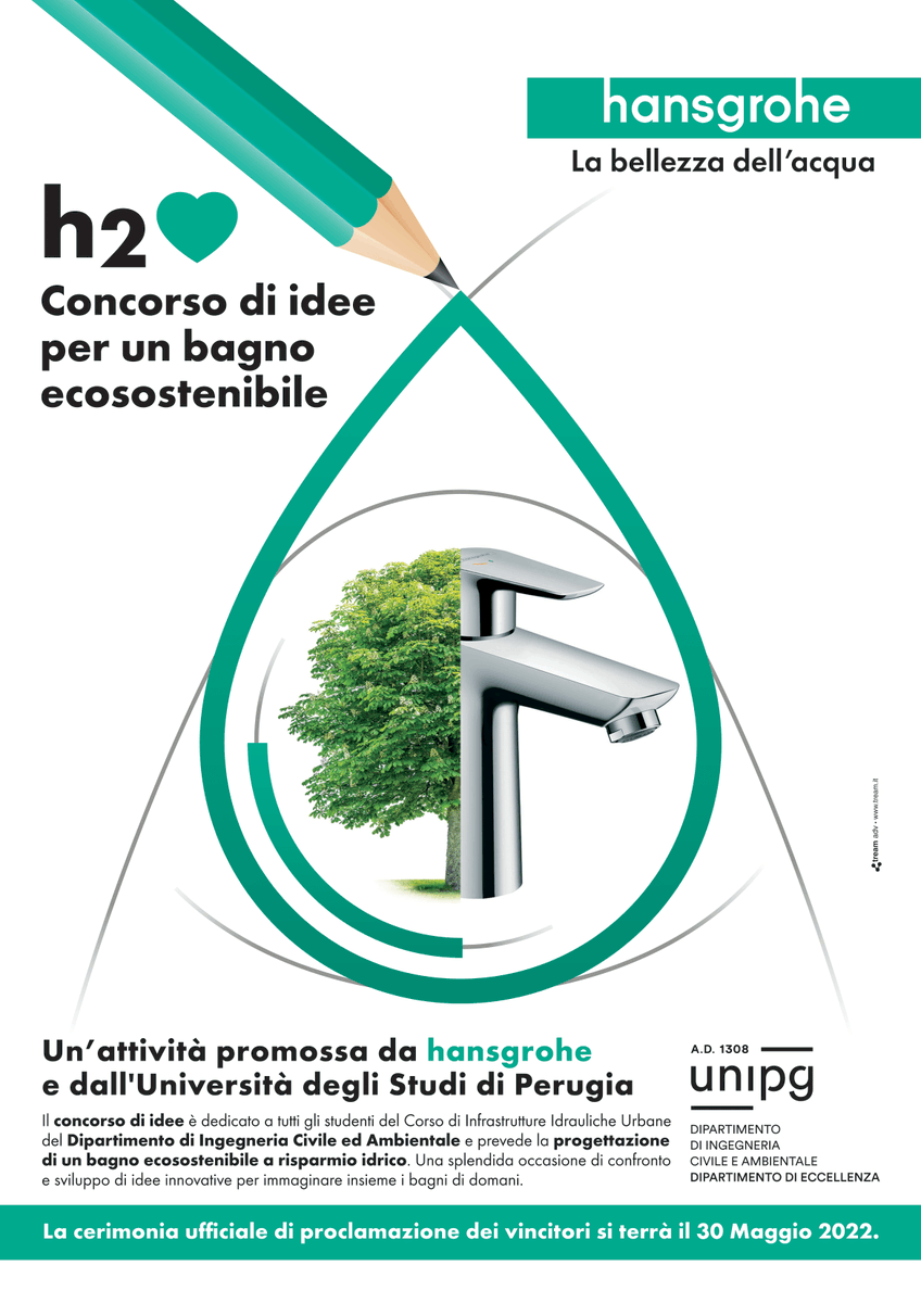 DICA_Unipg's tweet photo. 📌
Lunedì 30 Maggio 2022 (ore 9:00, Aula Magna del Polo di Ingegneria) si terrà la finale della Terza Edizione del Concorso di Idee dedicato alla riduzione dei consumi idrici, cui partecipano gli studenti di Ingegneria Edile-Architettura e Ingegneria Civile dell' @UniperugiaNews https://t.co/EkM7xDYcr1