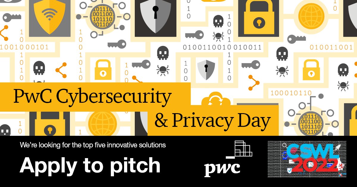 It’s that time of the year again! Do you have a solution addressing major #cybersecurity or #privacy challenges? Apply now to take part in our pitching contest and increase your visibility 👉 pwc.to/3a9igEY   

#infosec #cypwcl #cyberseclu #cyberday #Cyber