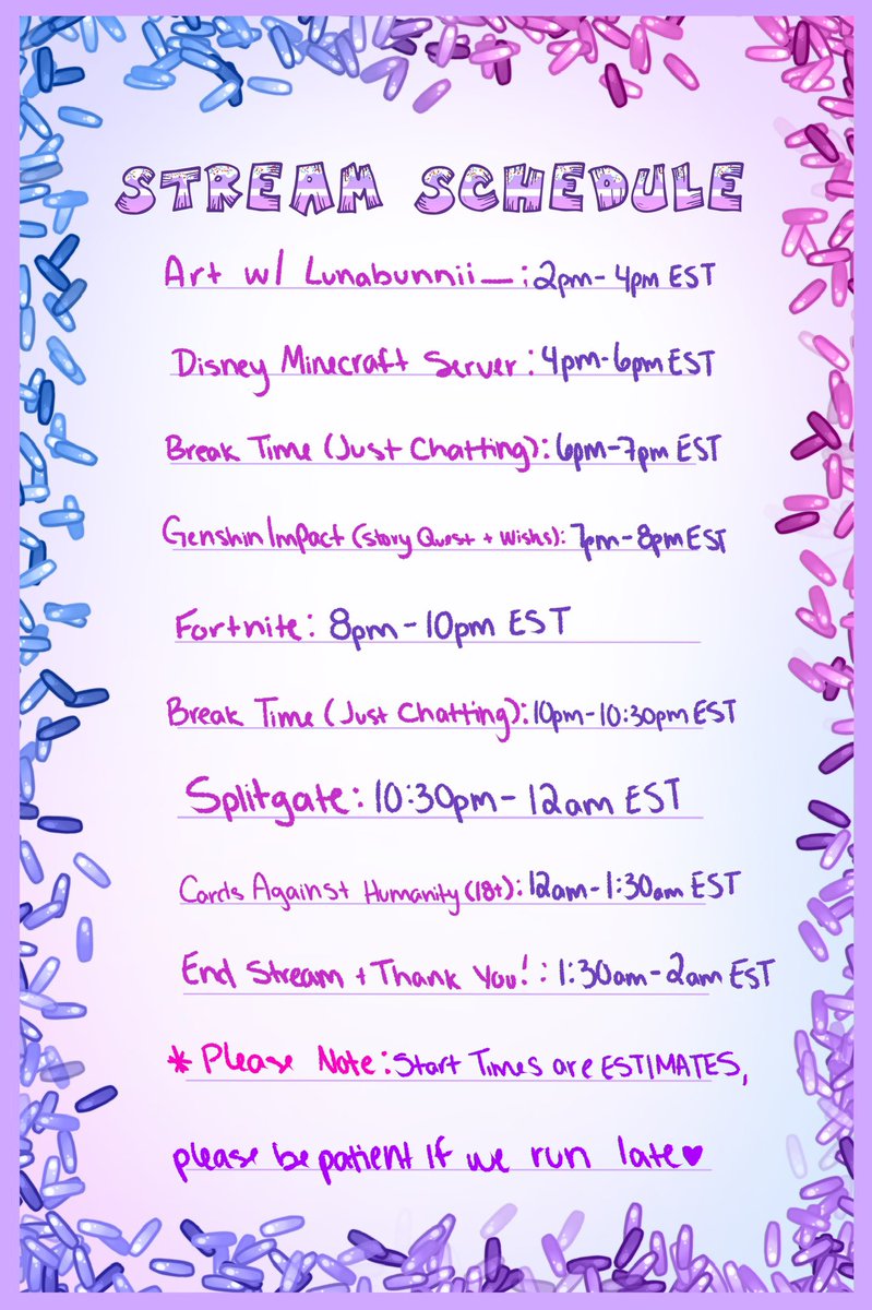 xLampLordx's tweet photo. So for those who don’t know, I’m hosting a birthday stream! Here’s your invite and the schedule! Hope to see you there! #like and #retweet to get the message out there!  #birthdaystream #birthdayenby #streamer #lgbtstreamer #live #twitch https://t.co/oFSBnKdGgz