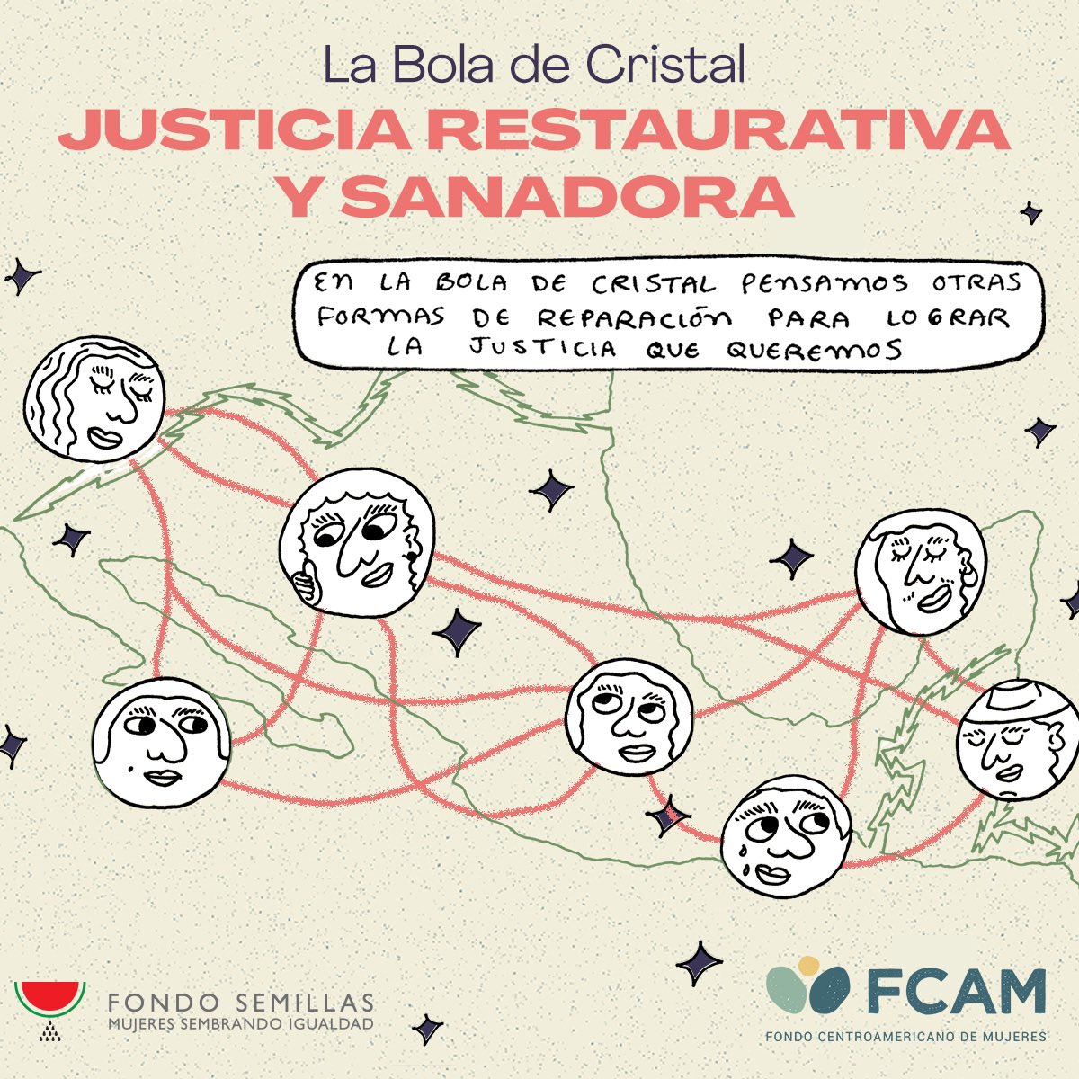 ¿Qué es la justicia restaurativa y sanadora? 🌿
Visita la #LaBolaDeCristal y disfruta creaciones visuales y auditivas con las reflexiones d defensoras y activistas del Abya Yala sobre #LaJusticiaQueQueremos.
Un proyecto de @FondoFCAM y <a href="/FondoSemillas/">Fondo Semillas</a> 
👉  semillas.org.mx/boladecristal/