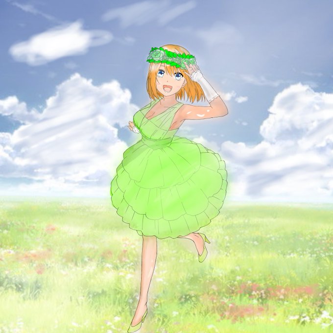 ゆいの！？@絶望曲(しのぶ)さんがTwitterに投稿した中野四葉(五等分の花嫁)のイラスト。