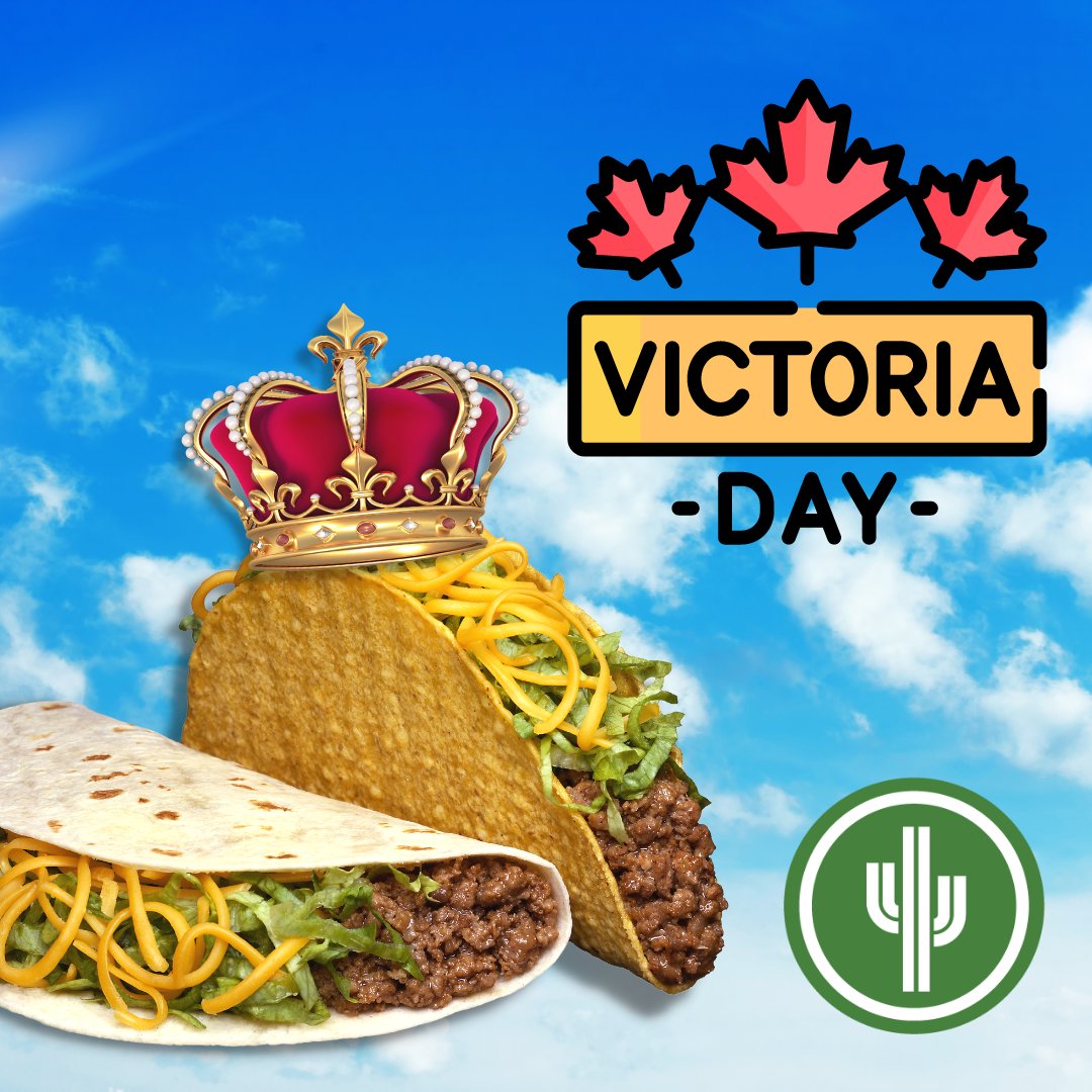 TacoTimeRegina's tweet photo. Happy Victoria Day Regina! 👑 Enjoy the rest of your long weekend!

#TacoTime #Regina #longweekend #YQR https://t.co/VMWvHNy8kr