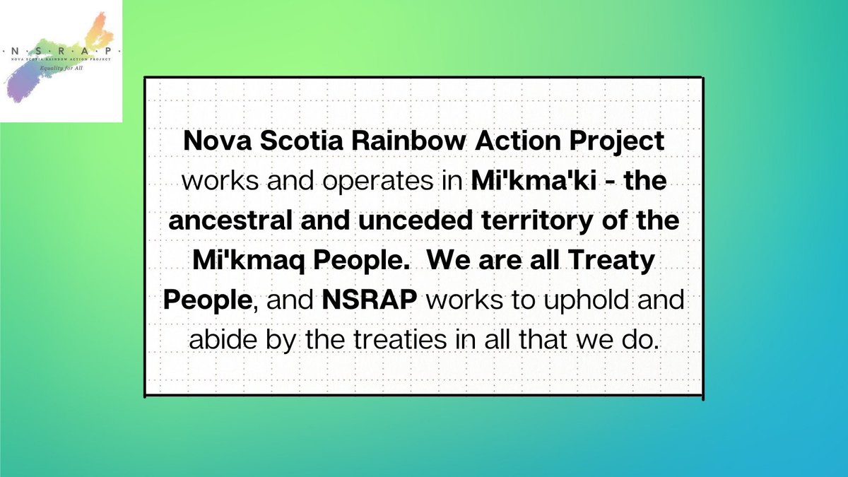 Join us for our Annual General Meeting! 
NSRAP is hosting our AGM on June 23rd at 6pm.
During our AGM we will be welcoming new Board Members. You can find the links for our Membership Sign Up and Board Application in the link in our bio 🌈