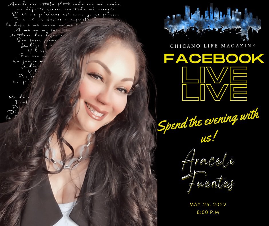 ChicanoLifeMag's tweet photo. Today is the day!!! Join us tonight at 8:00 pm as we spend an evening with Araceli Fuentes. 

We will get up close and personal with her, we will find out her musical journey and her life. 

Tonight with Araceli Fuentes, Mama D - Sandy Donez and myself

Don’t miss it!!!! https://t.co/atixktnLtu