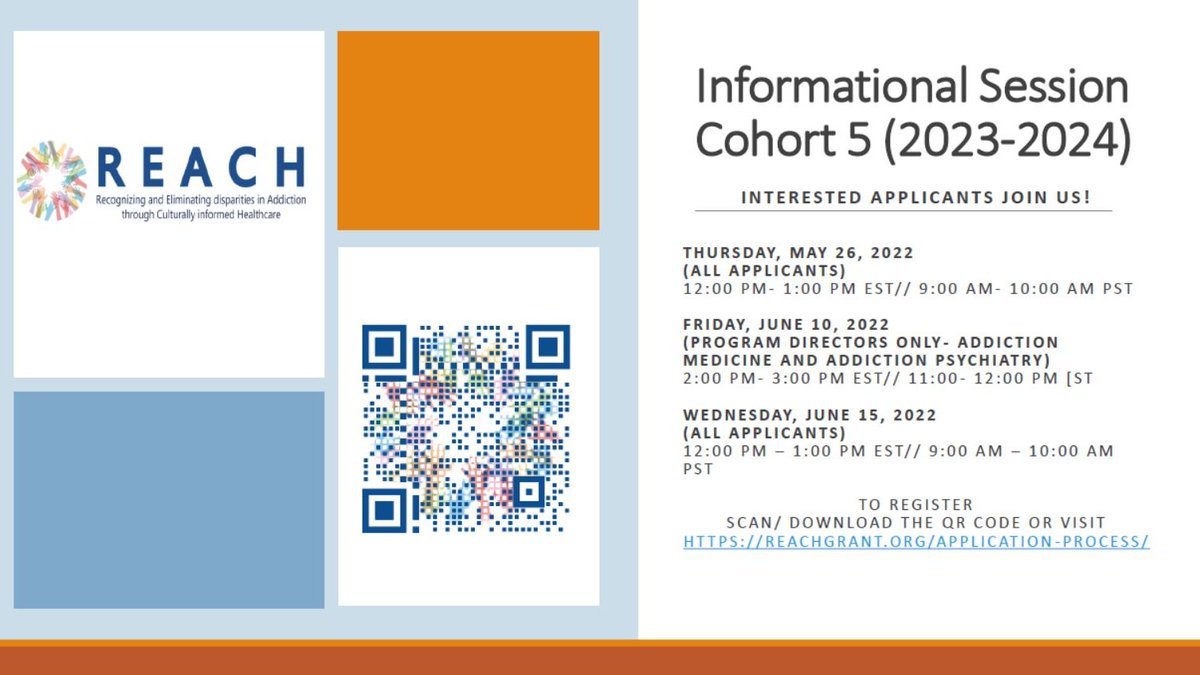 ProgramReach's tweet image. Calling all interested applicants!!! REACH will host 3 Informational Sessions for Cohort 5 (2023-2024). To register visit reachgrant.org/application-pr…