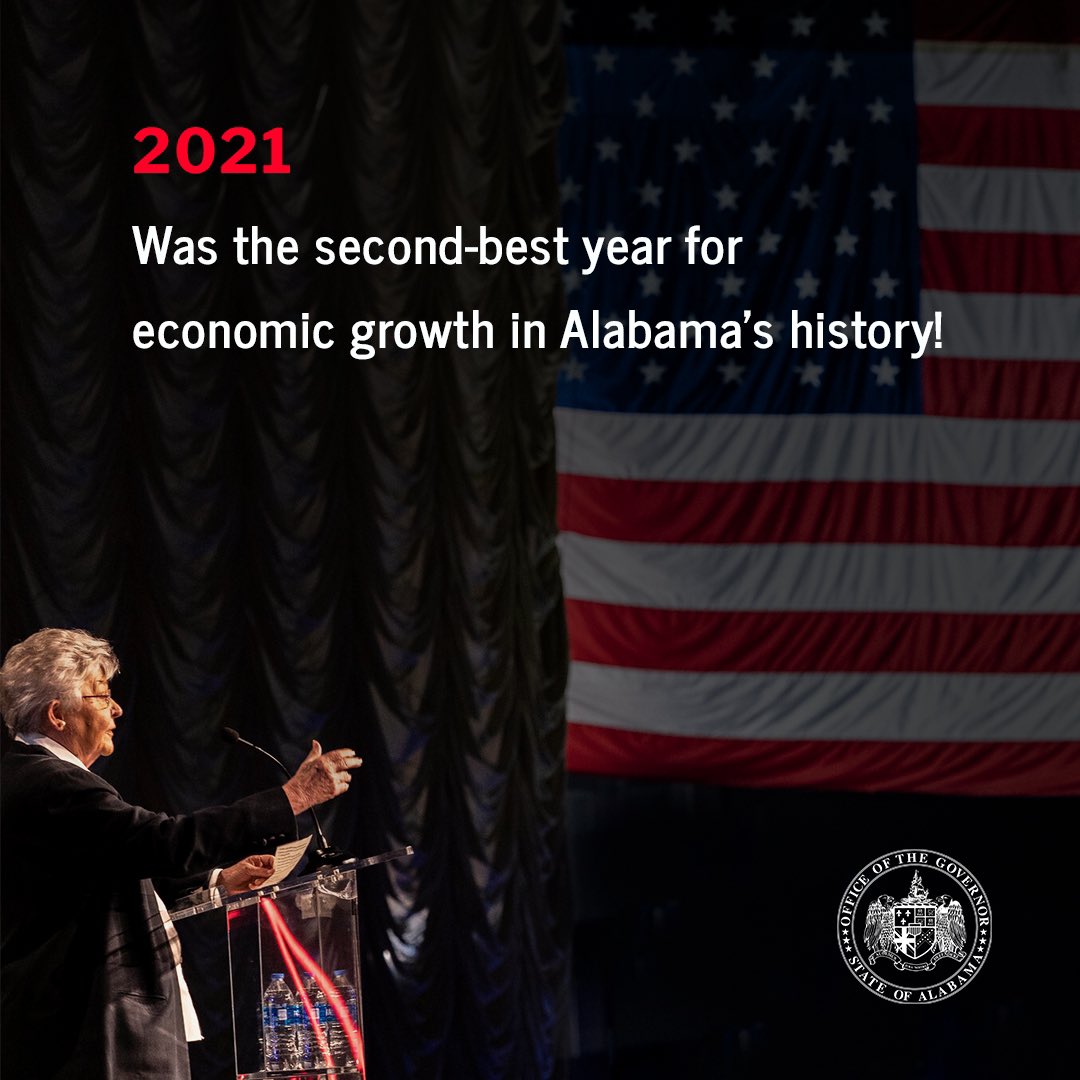 Alabama has:

✅The lowest unemployment rate ever

✅The most people working in state history 

✅Record high wages

✅Generated $32 billion in new capital investments &amp; 65,0000+ jobs since 2017

#alpolitics