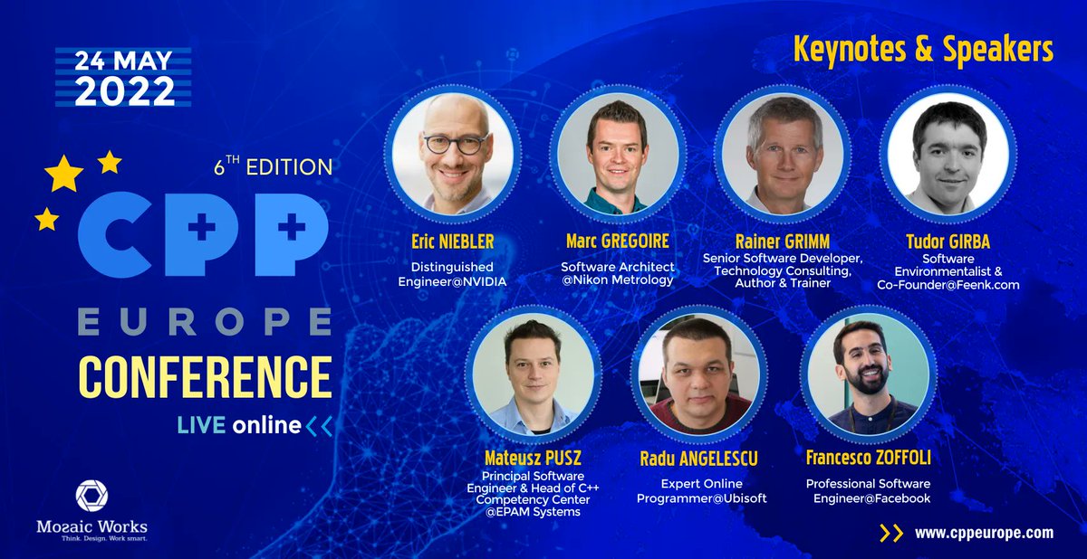 Madalina_Eb's tweet image. Very exciting, just a few hours left until the 6th edition of CppEurope begins! See you there! #CppEurope #cplusplus #PassionforCoding
