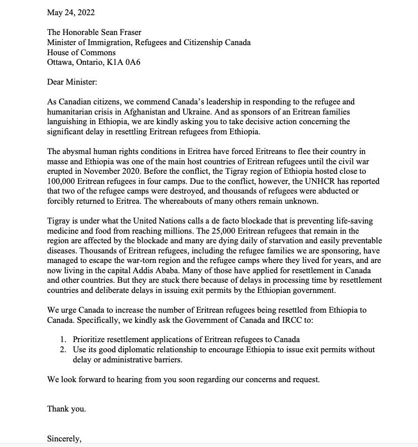 Eritrean Refugee Network (ERN) tweet media