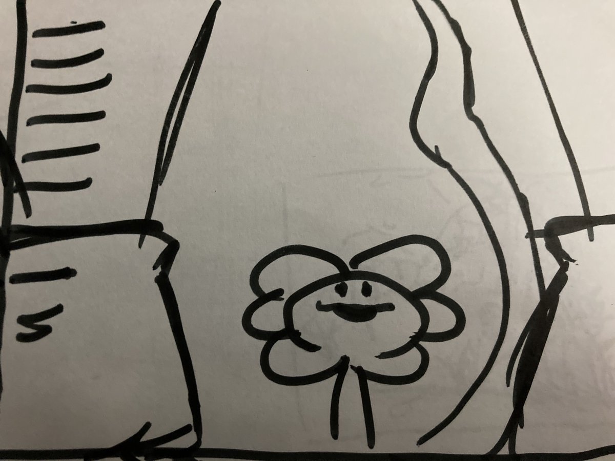 【ラフスケッチ】
フラウィ、ツタで…。
 #UNDERTALE 