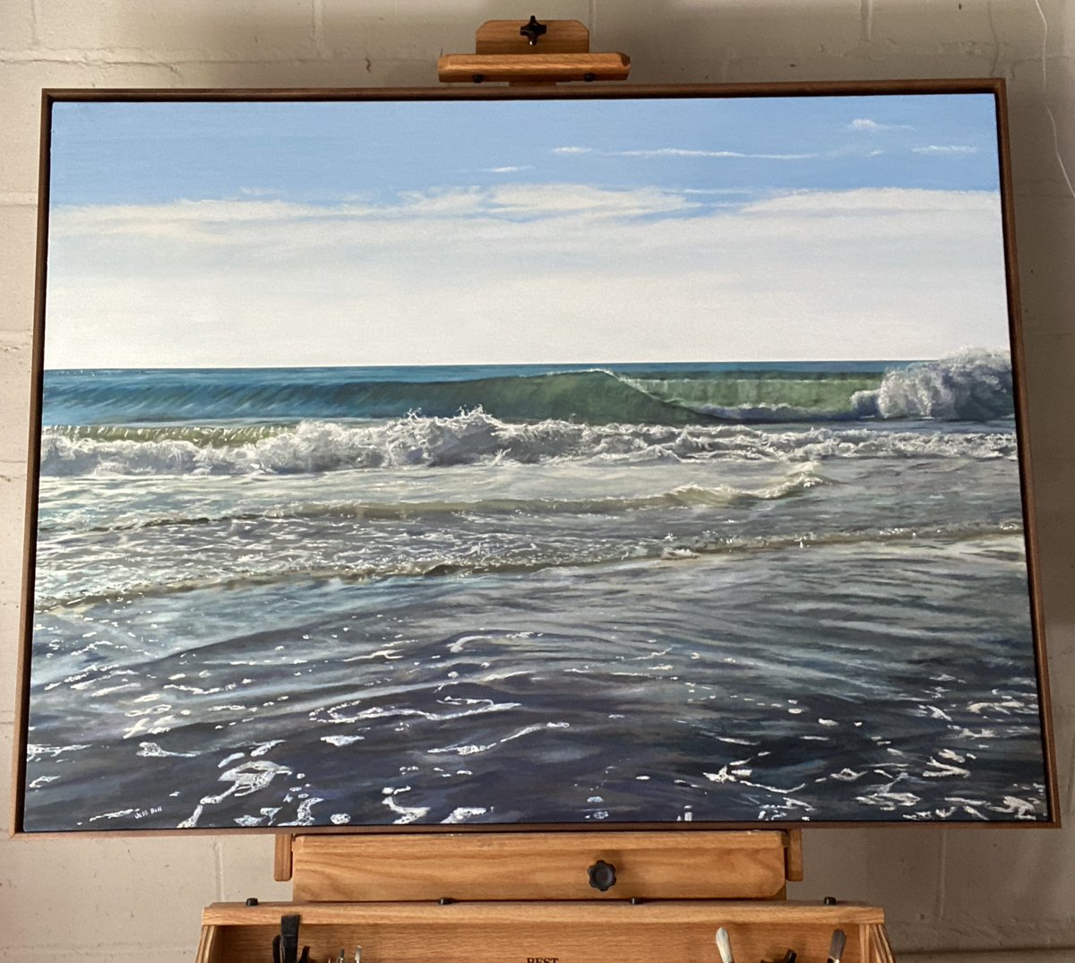 j_kolarsick's tweet photo. Just finished today! The frame came so here it looks in it’s frame. 36” by 48”. Oils. https://t.co/NQjAg3Sh1S