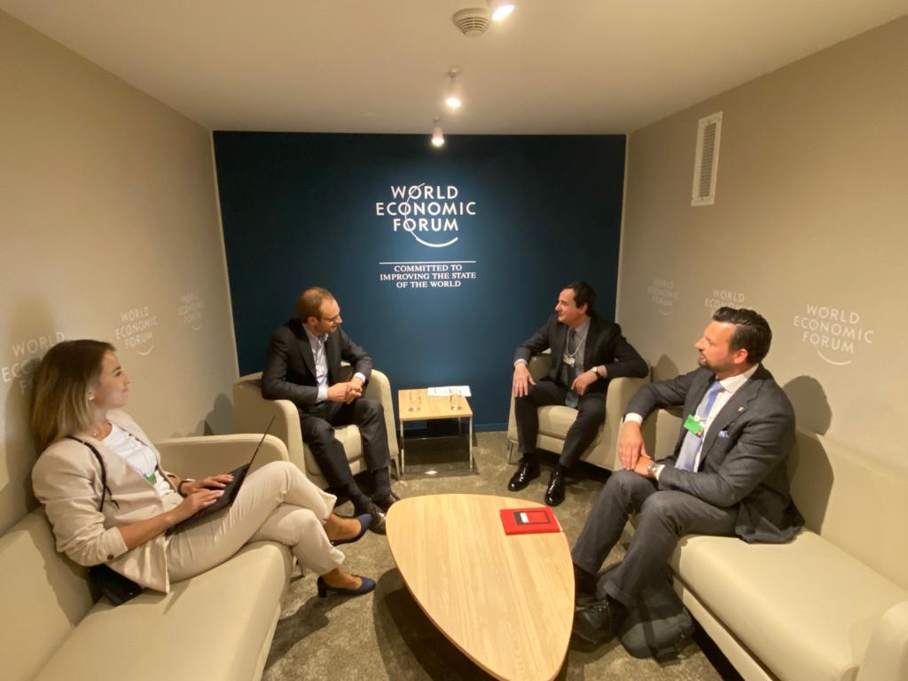 albinkurti's tweet photo. Kosova's emerging tech sector is one of the region’s success stories. I met w/ the Co-CEO/Co-Founder @alexanderrinke, @wef. We spoke about strategic plans for @Celonis in our country &amp; discussed common endeavors for growing the local tech sector. Our next meeting will be in 🇽🇰. https://t.co/1JyHjitbhQ