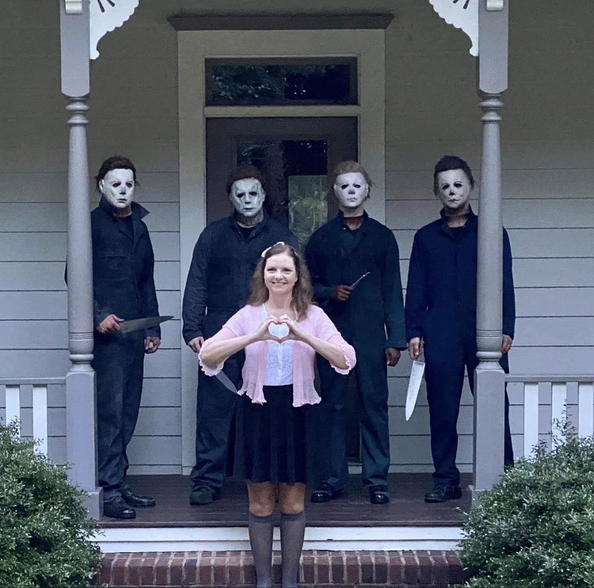 Sandy Johnson (Judith Myers in Halloween 1978) at the Myers house in North  Carolina #Halloween #MichaelMyers #JudithMyers #HalloweenVerse  #MichaelMyersMonday, image size:1200x1189