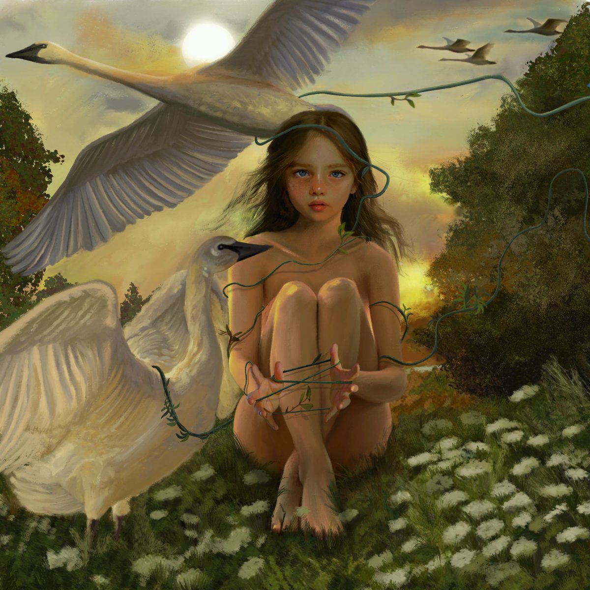 “Strings of Fate”, part of the Surreal Haven collection is now available on <a href="/foundation/">Foundation 🌐</a> 

foundation.app/@Yashika_Kalra…

This artwork is a conceptual artwork based on my love for nature and stories from my childhood. 

Continue thread ✨