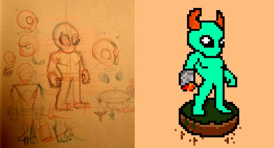 ExoticUfoParty's tweet photo. 👽 HOW IT ALL STARTED 👽

Here you have the first draft of EUP #NFTs. What would we do without our #NFTartists ?!
Our artist @Kestrel_ese poured all his love for pixel art in to this project! 

#NFTCommunity #CryptoGame #P2E $SOL #FGC #NFTGame #Solana #GameFi #Crypto #OpenSea https://t.co/7Tl1jnlnLj