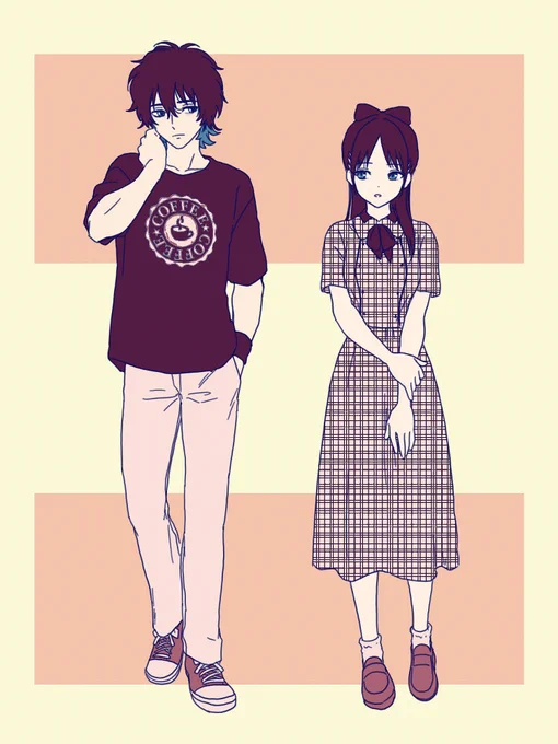 これは個人的に体格差を感じたいから描いた棒立ちのケイネムです 