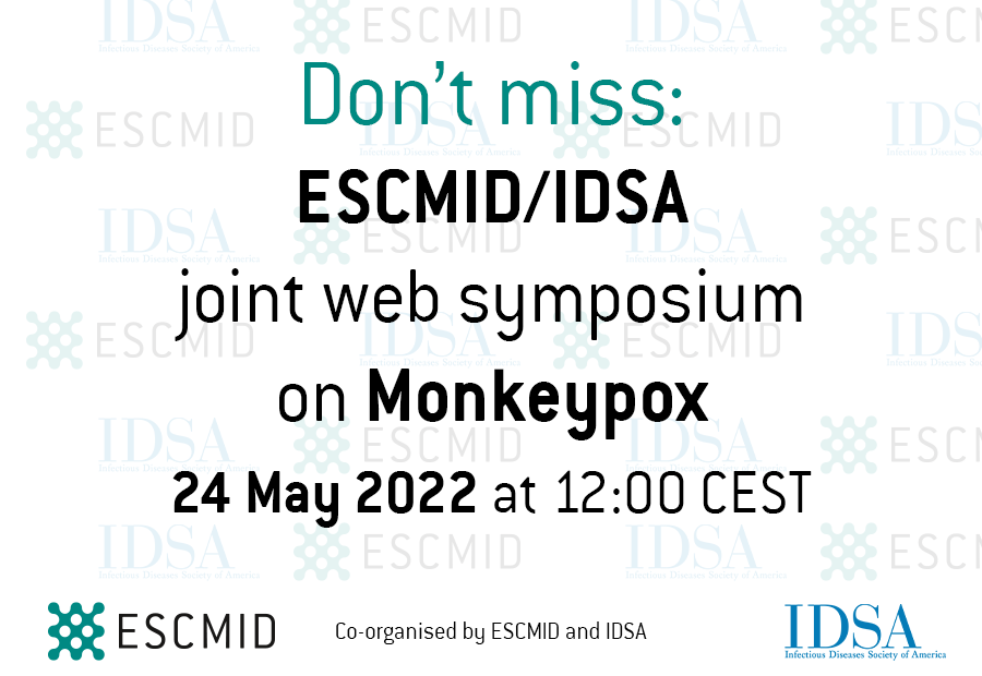 Join ID experts TOMORROW, May 24, at 6am ET for a breaking webinar on #monkeypox. Hosted in partnership with <a href="/ESCMID/">ESCMID</a>. 

Watch here: bit.ly/3MAQ4cs

*A recording will be available.