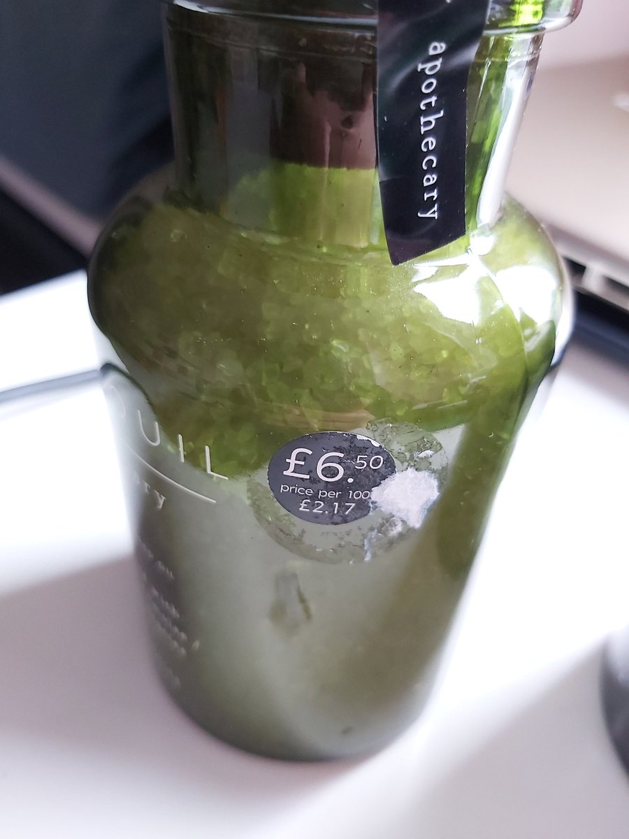 Wondered why <a href="/marksandspencer/">M&S</a> were using such hard-to-remove labels on its pretty jars of bath salts, then uncovered this. That's quite the mark-up 😖