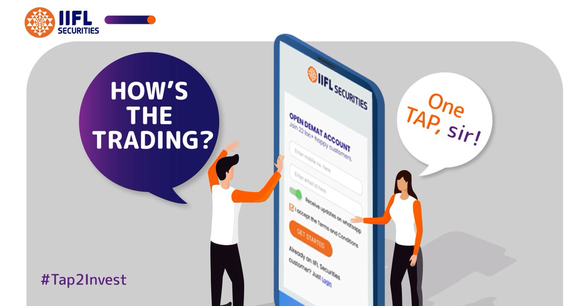 iiflcapital's tweet photo. Opening a Demat Account with IIFL Securities is just a matter of a TAP! Just #Tap2Invest and start trading! #IIFLSecurities #Investing #StockMarketIndia #StockUpdates #OpenDematAc
Open FREE Demat Account: https://t.co/K3q9wUkG4Y
Download IIFL Markets App: https://t.co/Ef0v05OqQ3 https://t.co/6X15DHIw4X