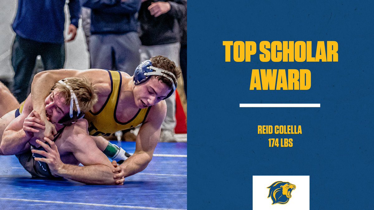 TCNJ_Wrestling's tweet photo. Our team values Scholar Athletes. Reid is leading the way in the classroom! He is on pace to be the program’s second four time Scholar All-American while holding the highest GPA on the team!! #OnTheHunt #LionStrong https://t.co/HFfObp6MTg
