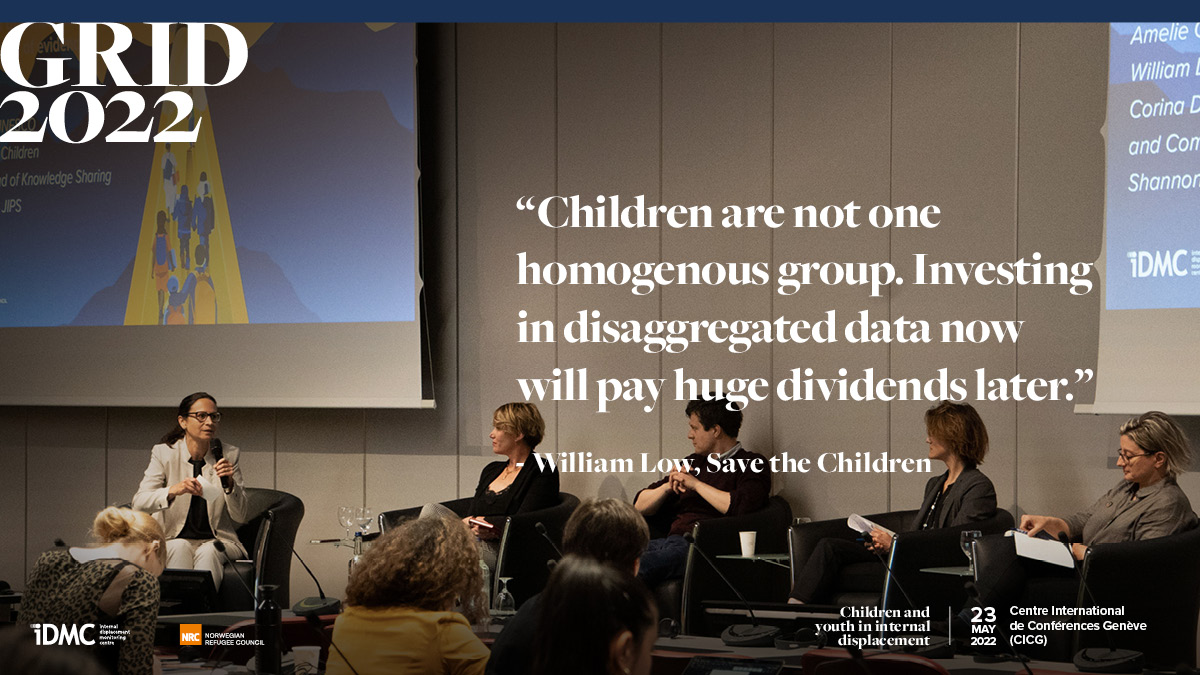 IDMC_Geneva's tweet photo. Our 2nd panel discussion on improved data and evidence, including innovative approaches, with expert panel @AmelieAGagnon @williamdlow @UNMigration @JIPS_profiling, moderated by @bdidmc https://t.co/wbkx1veQva