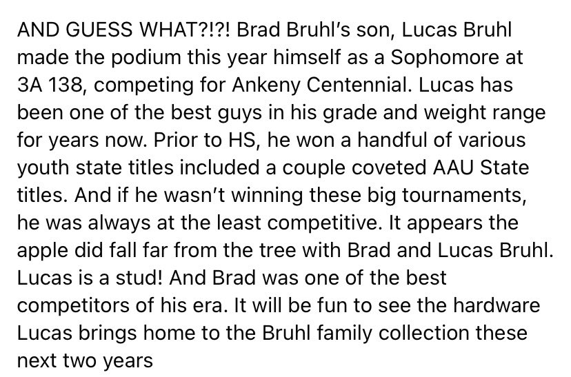 pin_dox's tweet photo. A father and son duo out of Fort Dodge and Ankeny have a nice collection of hardware going on… The Bruhl’s, Brad and Lucas! @bruhlcrew5 @FDwrestling @ankeny_jaguars @UNI_wrestling https://t.co/gLwt51XbZc