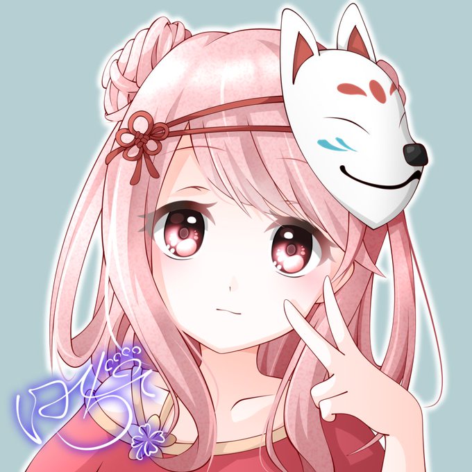 狐のお面のtwitterイラスト検索結果