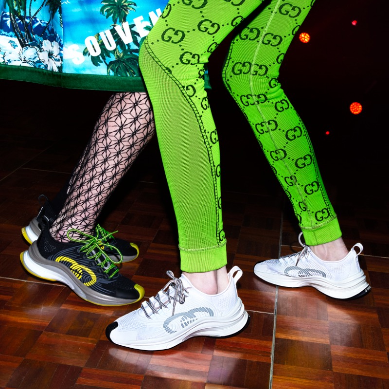 gucci's tweet photo. Inspired by the sporting world and filtered through the House's contemporary lens, the Gucci Run sneakers feature technical knit fabric detailed with the Interlocking G.

Enjoy Free Delivery and Return on All Online Orders.