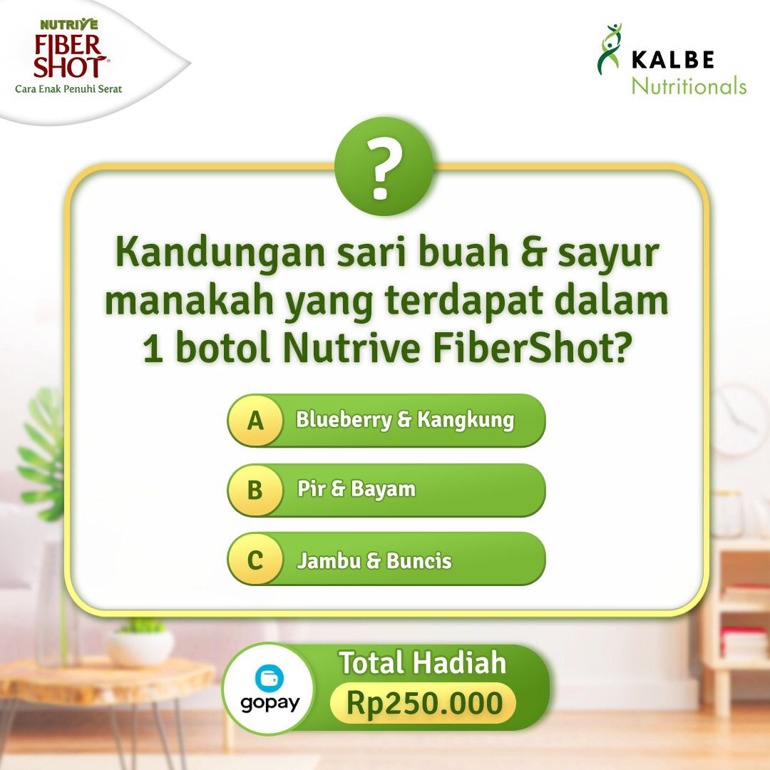 fibershot_id's tweet photo. Waktunya seru-seruan Nutrivers!

Kali ini, Nutrive FiberShot mau mengajak Nutrivers bermain sekaligus mengasah pengetahuan tentang Nutrive FiberShot. Cara mainnya, Nutrivers perlu menebak kandungan sari buah &amp; sayur apa yang terdapat dalam 1 botol Nutrive FiberShot. https://t.co/iGQggRjx3N