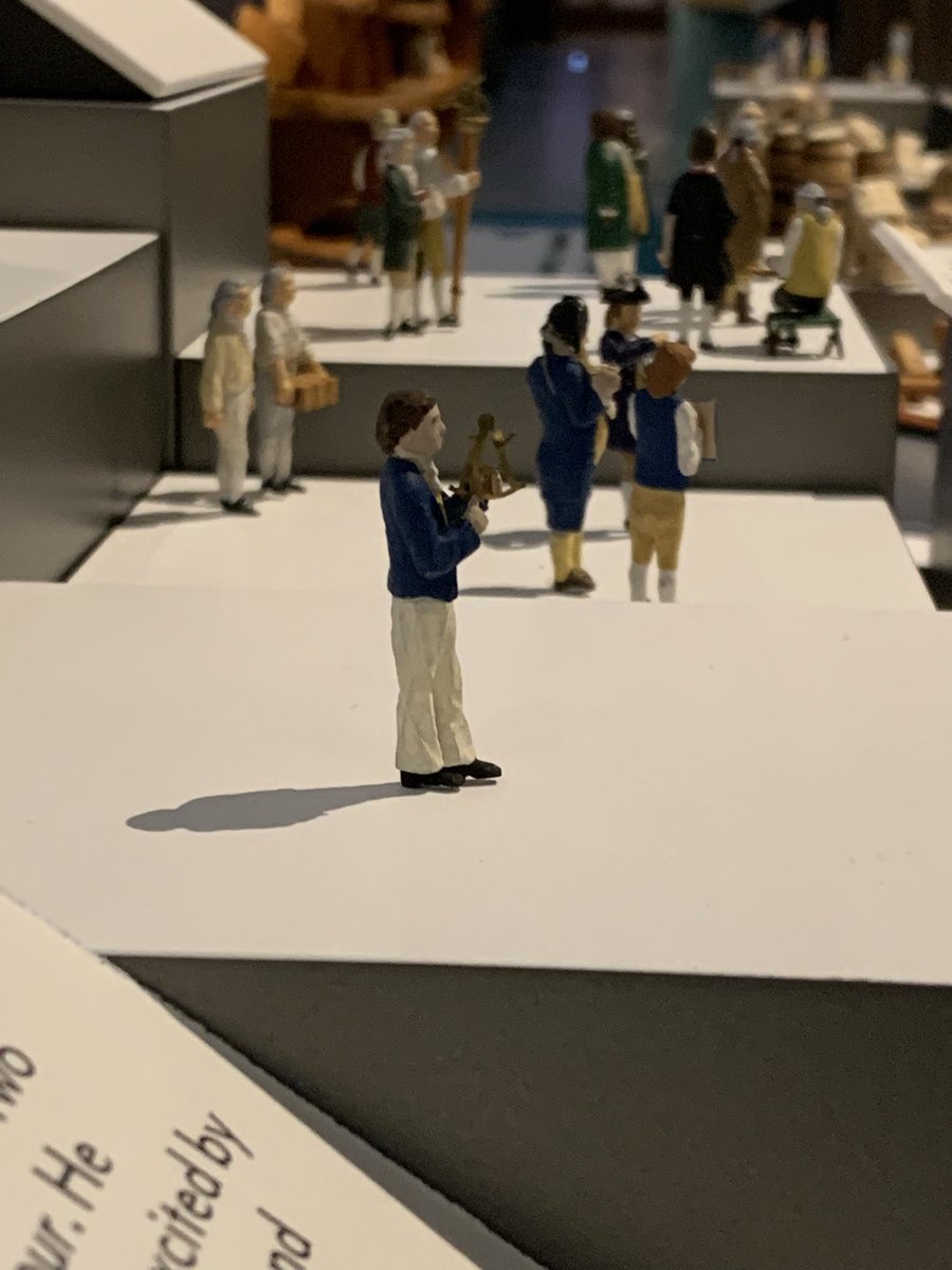 katieparker18th's tweet photo. Looked more closely at the Endeavour model in Pacific Encounters @RMGreenwich and saw this globe with Joseph Banks and Charles Clarke wielding a sextant. What great #explorationhistory detail! #Pacifichistory #amresearching #minihistory https://t.co/q1ZjZ9OF4l