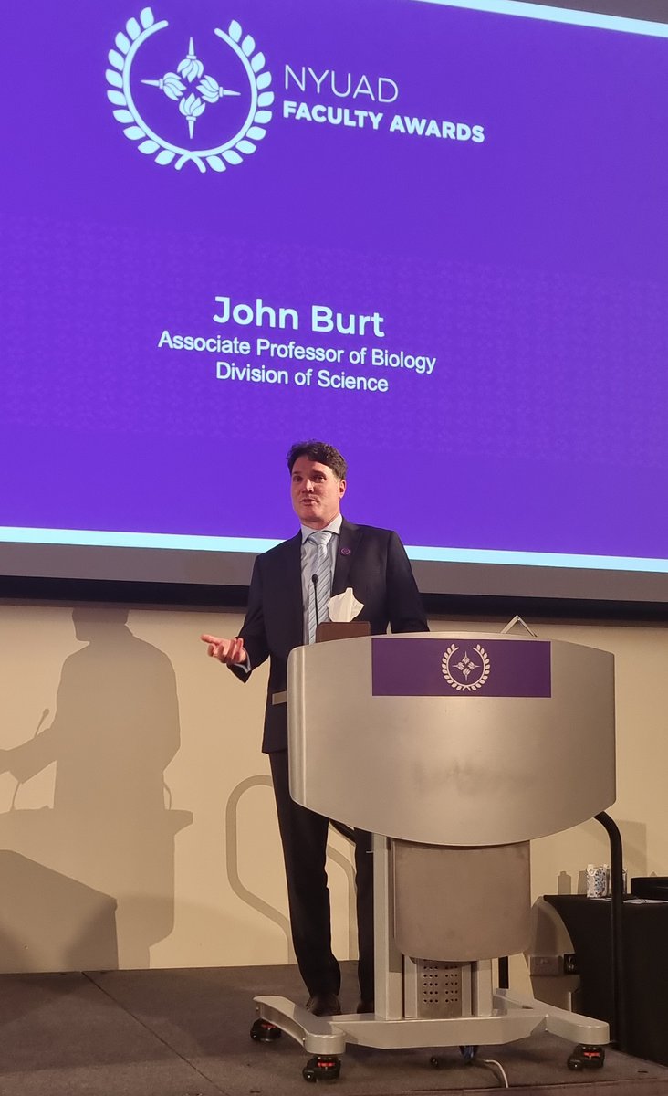 NYUAD_WRC's tweet photo. @NYUAD_WRC Co-PI John Burt, Associate Professor of Biology receives NYUAD Transformative Research Award

This award is bestowed for transformative and highly impactful research and creative accomplishments. https://t.co/h7apDEK8Ls