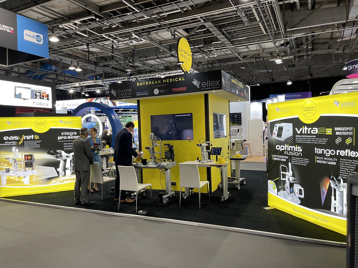 DaybreakMed's tweet photo. The Daybreak stand is ready to go. Come and say hello #RCOphth2022 https://t.co/YhBEPUEUpf
