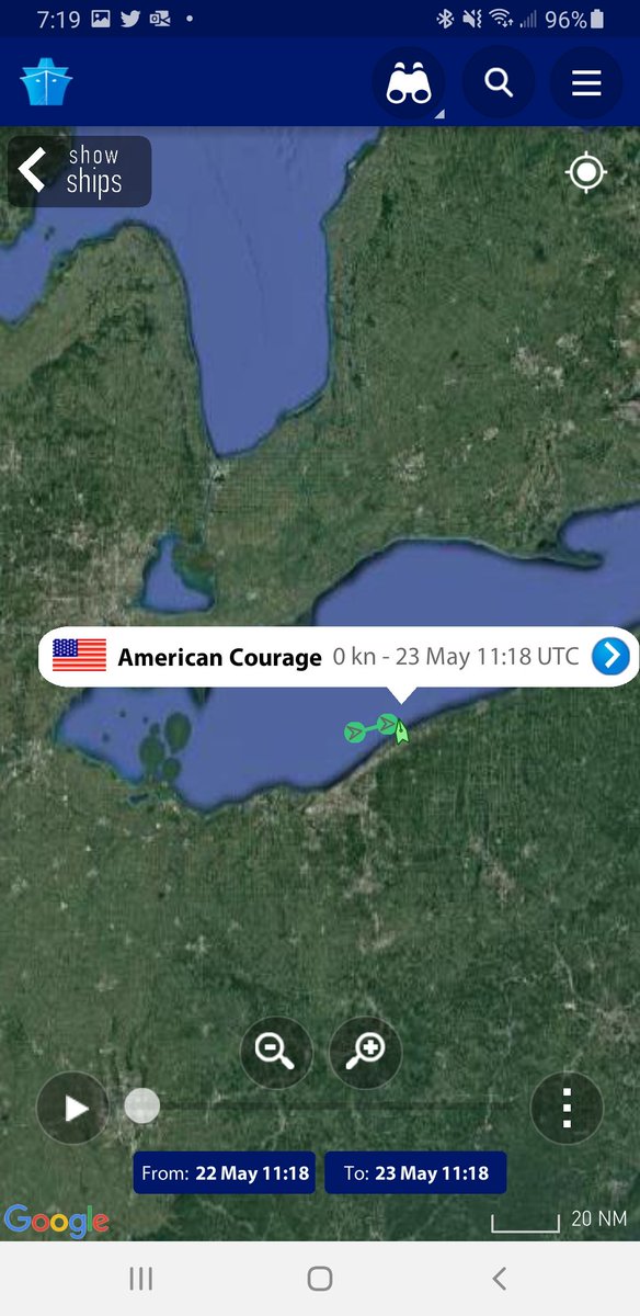 mercoglianos's tweet photo. The bulker #AmericanCourage went aground heading into Fairport, Ohio and is being assisted several tugs Ohio and Pennsylvania. https://t.co/JDsbZipFm9
