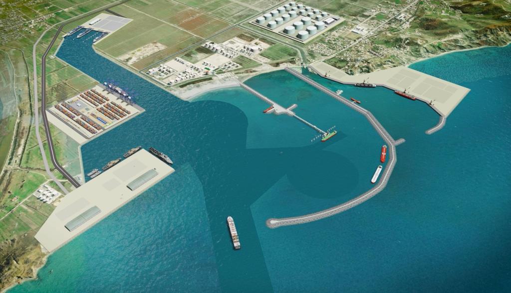 BallukuBelinda's tweet photo. Portet janë nyje strategjike të zhvillimit ekonomik. Projekti i Portit të ri tregtar të Durrësit në Porto Romano: një portë hyrëse për rajonin &amp; shëmbulli më domethënës i vizionit tonë për një infrastrukturë të sigurt, të automatizuar dhe integruar me akset rrugore e hekurudhore. https://t.co/Ys9aL3Z7wU
