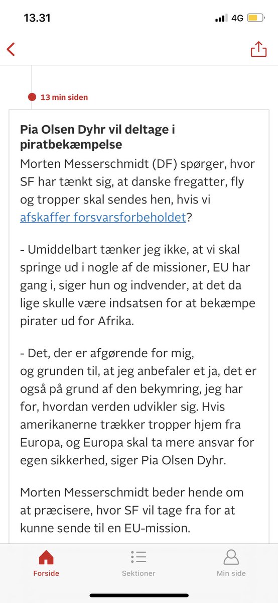 Ikke overraskende er <a href="/DanishShipping/">Danske Rederier</a> helt enig med <a href="/PiaOlsen/">Pia Olsen Dyhr</a>. Tak for bruge et konkret eksempel, hvor det betyder noget, at 🇩🇰 er med. Det skylder vi søfolkene og deres familier.