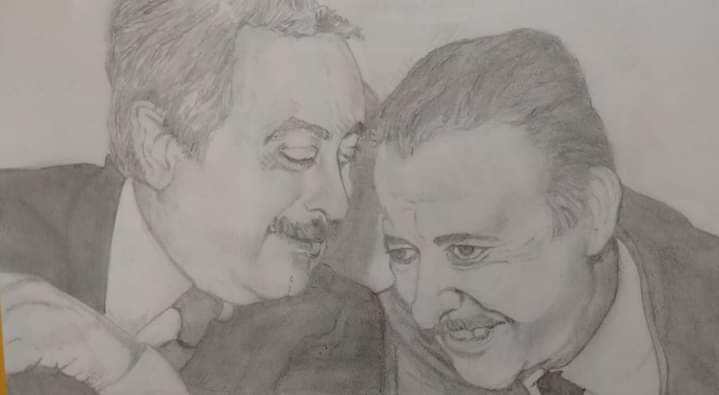 Uno dei miei primi disegni ... 🙏🙏
#falconeborsellino