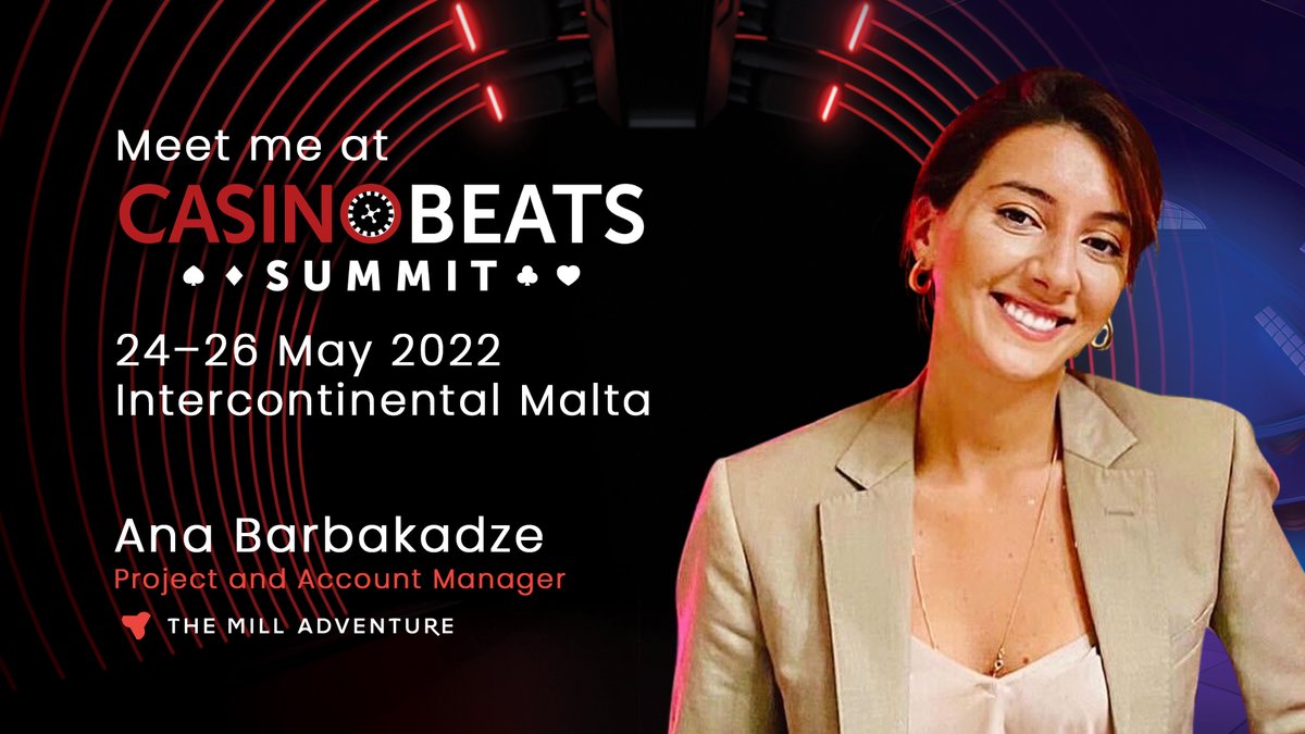 MillAdventure's tweet photo. Our team is excited to meet you at the #CasinoBeats Summit in Malta starting tomorrow! Set up a meeting with us or drop by Stand B22 on May 25 &amp; 26 (10:30–16:00) and join our tournament in partnership with @RelaxGamingLtd. See you there! 👋🏻

#TheMillAdventure #CasinoBeatsSummit https://t.co/vmkBUlIgHS